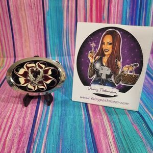 Pisces on Red Epoxy Belt Buckle